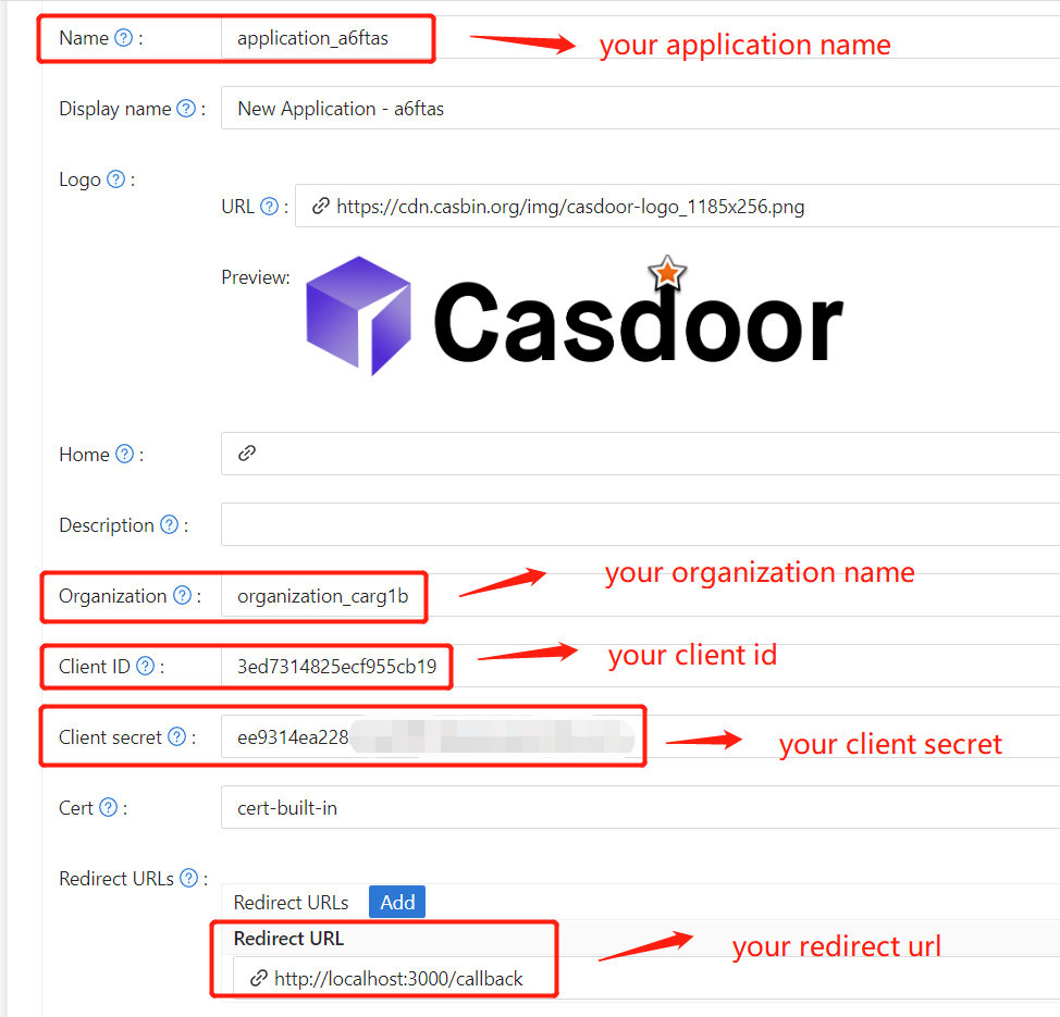 Hanzo IAM Application Setting