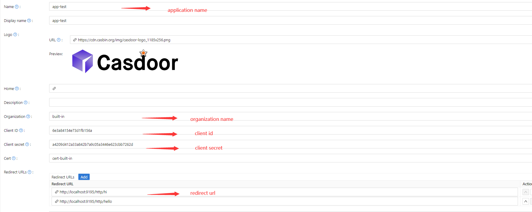 Hanzo IAM Application Settings